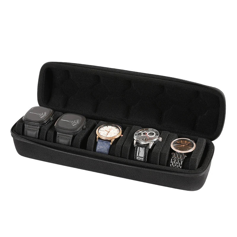 Boîte de rangement pour montres pour hommes, étui de voyage portable pour montres, support de présentation pour montres-bracelets avec système anti-déplacement