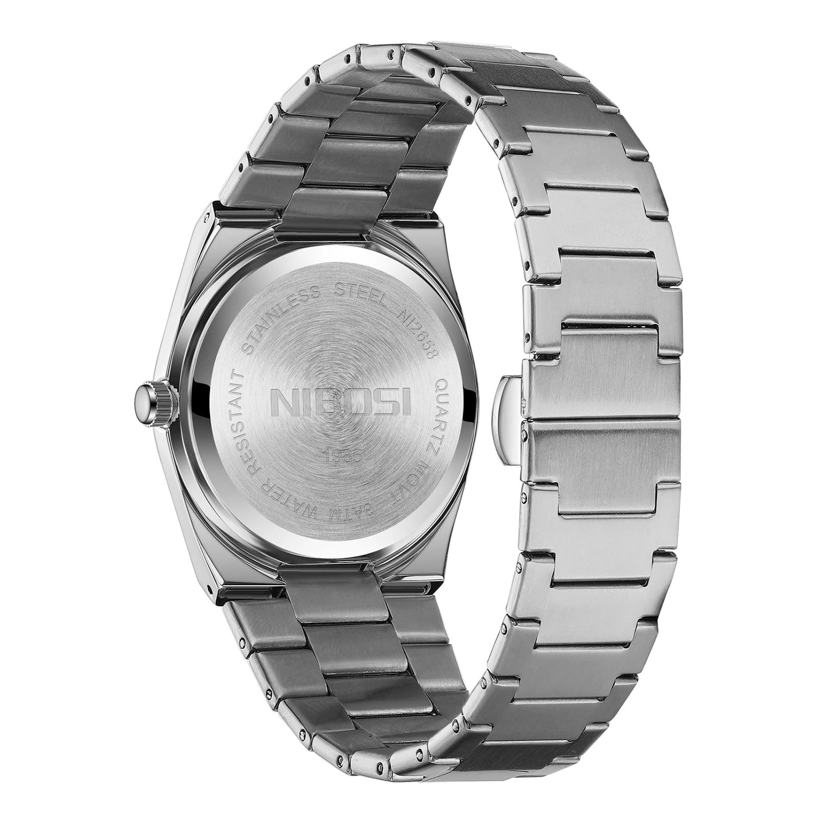 Montre de luxe NIBOSI pour homme, étanche, lumineuse, date, jour, acier inoxydable, montre homme décontractée, quartz, montre homme + boîte