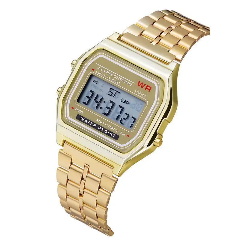 F91W montre à bracelet en acier Non étanche pour femmes, hommes, horloge d'affaires, montre de sport numérique LED multifonctionnelle, horloge électronique
